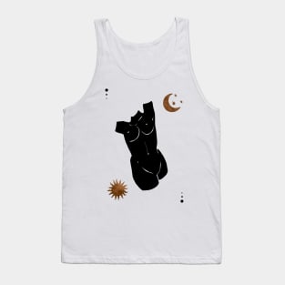 Astro Celestial Feminine Women Figure Prints Tank Top